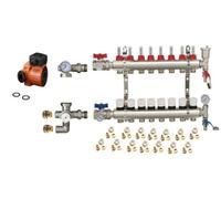 Warmer System Underfloor Heating 8 Port Psw Manifold With Manual Pump And Blending Valve Set Psw Tradesuppliers Ltd