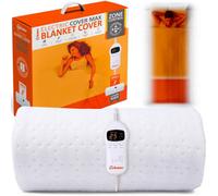 Warmer Wärmer 'cover Max' Electric Blanket - Maximum Coverage, Dual Heating Zones, 9 Heat Settings & Timer - Single