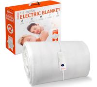 Warmer Wärmer Electric Blanket Double Size Underblanket, 3 Heat Settings, Bed with Overheat Protection Machine Washable - Tie Down