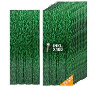 Warmfay® 24PCS Roofing Sheets, 115x45cm (12.42m²) Corrugated Metal Roof Sheeting Plates with 400 Screws, Grass Pattern Galvanised Metal Trapezoidal Grooved Roof for Greenhouse, Carport, Garage