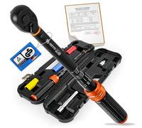 Warmfay 6PCS Torque Wrench 1/2", 20-230 NM Torque Wrench with 72 Tooth Dual-Direction Adjustable, Car Torque Wrench Set with 3 Sockets, Adapter, Extension Bar for Bike and Motorcycle Car Maintenance