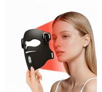Warmforwel 3D LED Face Mask Red Light & Infrared - Beauty Device 4 Colours, 108 Integrated LEDs, Wireless, Food Silicone, Luminous Face Care at Home