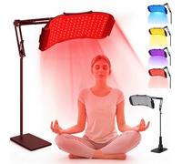 Warmforwel 5 Light Colors 528 LEDs Red Light Panel for Face & Body,4-in-1 LEDs 460nm/590nm/630nm/850nm Lamp Adjustable Arm with Stand Portable Panel for Personal Care