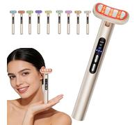 Warmforwel 9-in-1 LED Face Wand & Eye Massager with Red Light, EMS Microcurrent, Heat & Vibration Rechargeable Beauty Tool for a Radiant Look