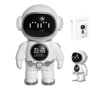 Warmforwel Astronaut AI Desktop Robot with 3 Mainstream AI Models, Voice Control, Bluetooth Speaker, Night Light, Smart Alarm & Weather Display - Perfect for Office, Study & Daily Life