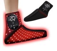 Warmforwel Cordless Foot Red Light Wrap - 660nm & 850nm Near-Infrared Device with 345 LEDs, 8 Modes 20 Intensity Levels, 2000mAh Wireless Wearable for Foot & Ankle Leisure Comfort