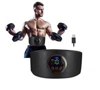 Warmforwel EMS Muscle Stimulator Belt for Abs Training & slimming- 6 Modes, 18 Levels, Adjustable 43” Abdominal Toning Belt, USB Rechargeable, Home/Office Fitness Tool for Women & Men