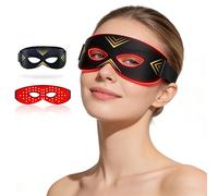 Warmforwel LED Eye Mask Red & Infrared Light 660nm 850nm, Eye Beauty Device with 54 LEDs, 3 Intensity Levels, Rechargeable 1000mAh, Under Eye Care for Dark Circles, Puffiness & Fine Lines