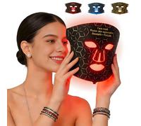 Warmforwel LED Face Mask Red & Infrared Light - 4 Colours Beauty Mask with 240 LEDs, 3 Light Modes, Food Silicone, Home Care Device