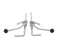 Warmhm 1 Pair Adjustable Wheelchair Leg Lifting Mechanism, Elevating Footrest Lift Attachment for Seniors, Manual Legrest Accessory for Comfort and Mobility Aid