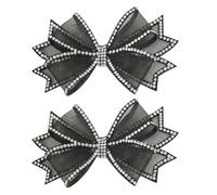 Warmhm 1 Pair Bowknot Rhinestone Shoe Charms Elegant Wedding Shoe Decorations Stylish DIY Accessories for Parties Special Occasions Comfortable Breathable Design Glamorous Touch for Any