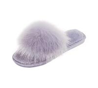 Warmhm 1 Pair Cozy Plush Slippers for Home and Hotel Warm Fluffy Sliders with Non Slip Sole Comfortable Indoor Footwear for Winter and Autumn Chic Design for Family and Guests