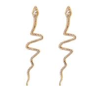 Warmhm 1 Pair Creative Silver Snake Dangle Earrings for Women Party Ear Jewelry Exaggerated Design with Fine Workmanship for Girlfriends Sisters and Moms Special Occasions