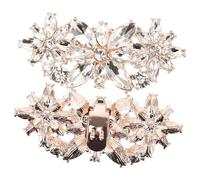 Warmhm 1 Pair Rhinestone Shoe Clips for Brides Elegant Wedding Shoe Decorations Versatile Clips for Heels Flats Sandals Boots Reusable Bridal Accessories for Special Occasions