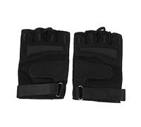 Warmhm 1 Pair Shock Absorption Bike Gloves for Outdoor Cycling Skid Half Finger Workout Gloves for Men Breathable Durable Design for Driving Jogging Climbing and More Black
