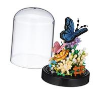 Warmhm 1 Set Flower Building Set with Cover Mini Bricks Butterfly Sunflower Floral Block for Home Decor Garden Building Easy to Assemble Creative Bonsai for All Ages