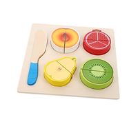 Warmhm 1 set Fruit Cutting Play Early Educational for Safe Material Engaging Pretend Play Fruit Slicing for Aged Years