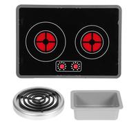 Warmhm 1 Set Kids Toy Kitchen Playset: Plastic Mini Stove Induction Cooker Sink Pretend Play Kitchen Accessories for Role Play Cooking at Home Or Preschool