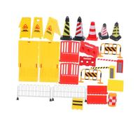 Warmhm 1 Set Miniature Traffic Signs Playset Road Sign for Traffic Safety Awareness Interactive Playtime for Home School and Outdoor Activities