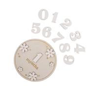 Warmhm 1 Set Newborn Milestone Signs Decorative Wooden Monthly Milestone Cards Photo Props for Mothers for Unforgettable Memories