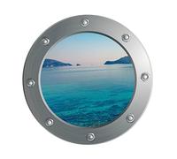 Warmhm 1 Set Seaside Wall Patch Living Room Wall Sticker Nursery Beach Porthole Wall Stickers Porthole View Wall Decals Sticker para Uñas Baby Stickers Decorate Ocean 3D