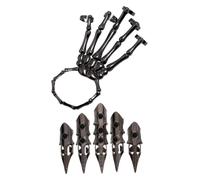 Warmhm 1 Set Vintage Skeleton Hand Long Ring Glove Punk Bracelet Finger Rings for Gothic Fashion and Daily Wear Unique Collector Item for Edgy Style