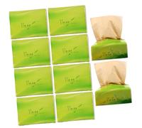 Warmhm 10 Packs Bamboo Pulp Extraction Paper Napkins, Natural Light Yellow Travel Tissues for Outdoor Use and Home Accessories