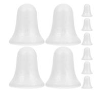 Warmhm 10 Pcs DIY Bell Shaped Hanging Ornaments for Christmas Tree Decoration, White Foam Material, 9cm Size, for Party and Home Festival Atmosphere