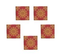 Warmhm 100 Pcs Disposable Wedding Placemats Printing Napkin Two Layers Paper Highly Absorbent Premium Quality Feel Wine Red Floral Design for Wedding Banquet
