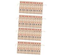 Warmhm 100 Pcs Drawstring Gift Bags with Star Pattern and American Flag Print Small Pouches for Candy Jewelry Party Favors Birthday and Pirate Theme Events