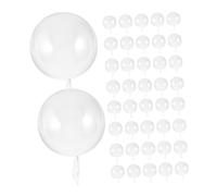 Warmhm 100pcs Clear Bobo Balloons Transparent Bubble Large Party Decorations for Weddings Birthdays Night Markets DIY Fillable Easy Inflate Festive Supplies