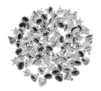 Warmhm 100pcs Vintage Ornament Caps for Christmas Baubles Removable Hangers for DIY Xmas Ball Parts Plastic Christmas Tree Decoration Accessories