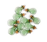 Warmhm 10pc Miniture Decoration Miniature Furniture Perfume Mini Glass Bottles Mini Wedding Jar Perfume Cork Bottle Mini Wish Bottle Glass Wish Bottle Glass Wish Jar Lucky Pendant Baby