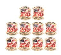 Warmhm 10pcs American Flag Lapel Pins Patriotic Folded Flag Brooches 250th Independence Day Commemorative Pins for Veterans Day and Women’s Suit Accessories