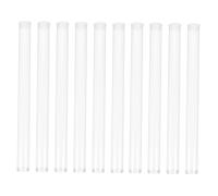 Warmhm 10Pcs Clear Acrylic Incense Tube Holder Portable Fragrance Stick Container Removable Lid Smooth Surface Fireproof Storage for Home and Travel