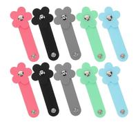 Warmhm 10PCS Earphone Cord Winder Set Silicone Portable Cable Organizer with Heart-Shaped Clips for Earbuds USB and Data Cables - Travel and Desktop Management