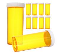 Warmhm 10Pcs Empty Pill Organizer Bottles Portable Plastic Medicine Vials with Waterproof Seal for Travel Home Office Supplement Storage