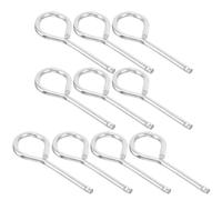 Warmhm 10pcs Fire Extinguisher Lock Pull Pins in Silver Iron Material Reliable Fire Extinguisher Replacement Pull Pins for Vehicles and Homes