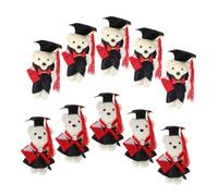 Warmhm 10pcs Mini Graduation Bear DIY Bouquet Decoration Lightweight Reliable Soft Miniature Bears for Easy Crafting for Graduation Celebrations and DIY Bouquets