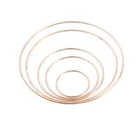 Warmhm 10Pcs Multi Metal Dreamcatcher Rings Welded Design for DIY Handmade Crafts Silver and Gold Plated Round Hoops for Wall Hangings Mandalas Macrame Projects