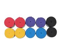 Warmhm 10pcs Non-slip Drum Stick Wrap Tape Set Sweat-absorbent Pu Drumstick Covering Anti-shake Drumsticks Protection Multi-color for Drummers
