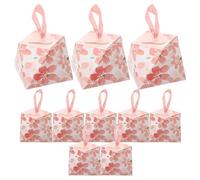Warmhm 10PCS Pink Floral Large Paper Candy Boxes Wedding Wrapping Boxes European Style Festival Chocolate Packaging Party Favor Holder