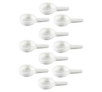 Warmhm 10pcs Small Ceramic Candle Spoon with Heat-resistant Tray for Wax Melts and Essential Oil Burners Decorative Fragrance Warmer Holder for Home Aromatherapy and Tea Light Use