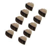 Warmhm 10pcs Vintage Mini Cow Bells Rustic Loud Noise Makers for Sporting Events and Celebrations Bronze Metal Shepherd Bells with Safe Square Arc Edges for Wind Chimes and Home Decor