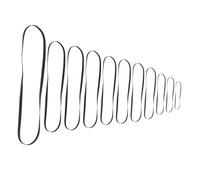 Warmhm 11pcs Rubber Drive Belt for Phonograph Turntable Belt for Record Player Repair