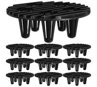 Warmhm 12 Pcs Plant Pot Risers 3.9in Black Plastic Pot Feet for Drainage