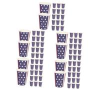 Warmhm 120 Pcs Independence Day Paper Cups Patriotic of July Theme Party Supplies Lightweight Sanitary Beverage Cups for Holiday and Birthday Celebrations