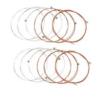 Warmhm 12pcs Acoustic Guitar Strings Metal Replacement Folk Guitar Strings Accessories