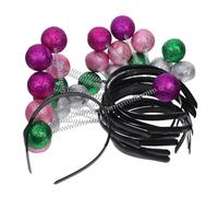 Warmhm 12pcs Alien Antenna Headbands Lightweight Foam Glitter Balls Multi-color Space Themed Party Accessories for Women Halloween Cosplay Costume