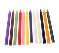 Warmhm 12pcs Dinner Candles Taper Shaped Paraffin Wax Long Candles for Wedding and Holiday Decorative Decor to Create Warm Atmosphere Random Color